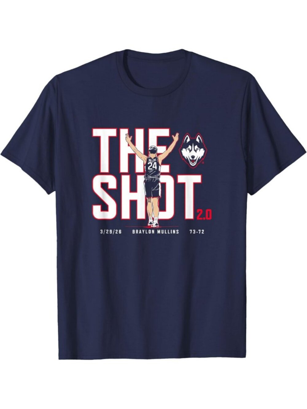 Unisex UConn Huskies Basketball Tee - The Shot 2.0 Graphic T-Shirt for Fans